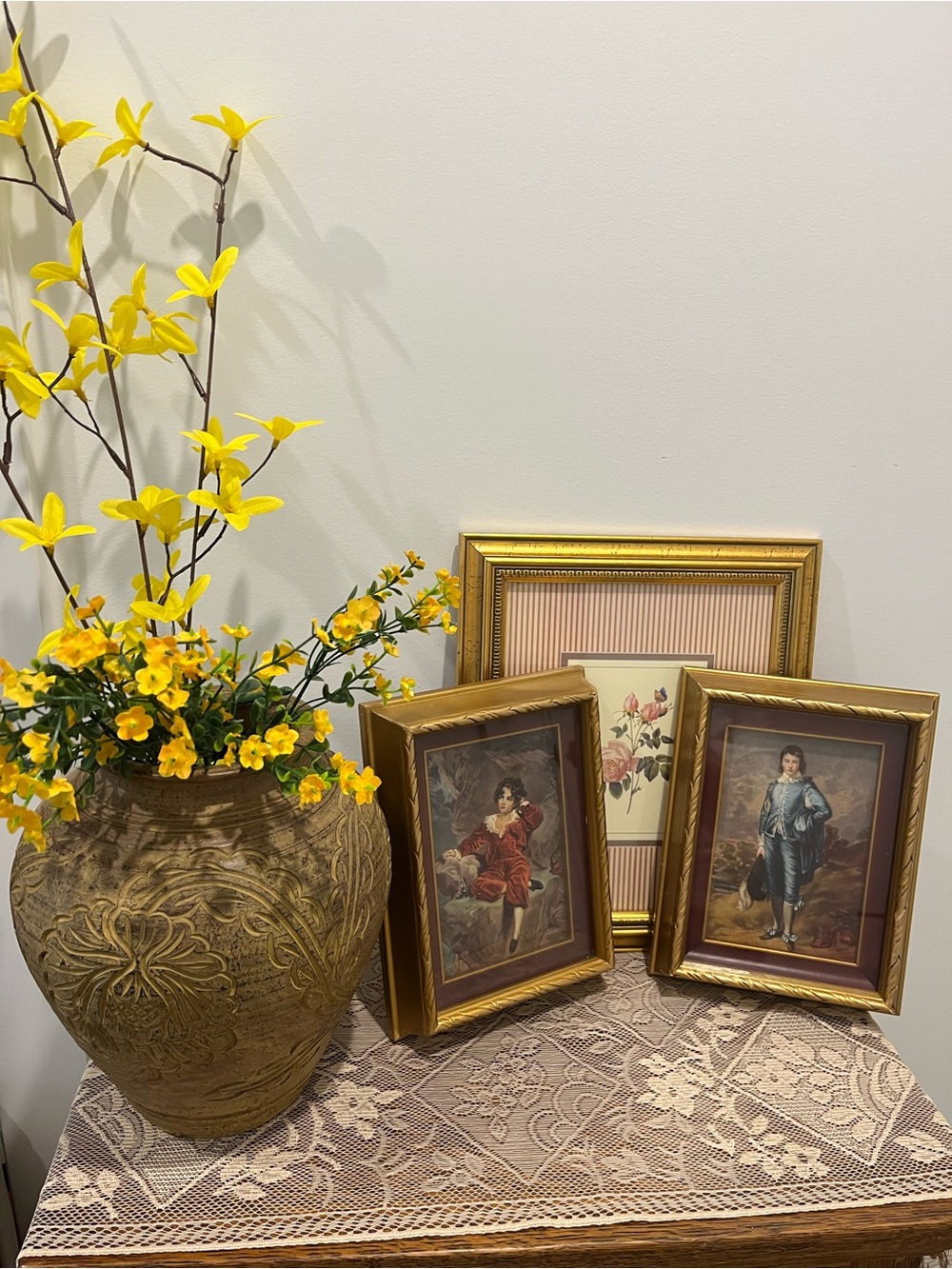 Wall Art Bundle with Vintage Gold Frames. Blue Boy, Master Charles and...